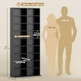 thumbnail image 3 of HOMCOM DVD Shelf with 18 Compartments and 14 Adjustable Shelves, Black, 3 of 10