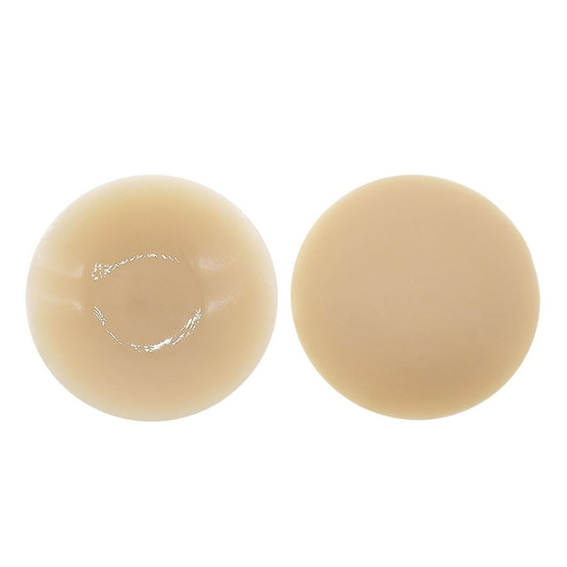 KOKOI Cache-Tétons en Forme de Gâteau 2 Paires, Cache-Tétons Adhésifs en Silicone, Coussinets de Poitrine – Cache-Tétons Invisibles, Cache-Tétons en Forme de Gâteau - Kaki
