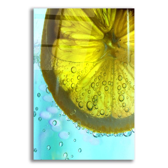 Epic Art 'Lemon Wheel' by Dana Brett Munach, Acrylic Glass Wall Art, 12"x16"
