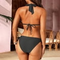 thumbnail image 5 of JoveMarine Women's Tie Side Bikini Set Two Piece Swimsuit Adjustable Straps Beach Bathing Suit Summer Bathing Suit For Womens Swimsuits Black L, 5 of 7
