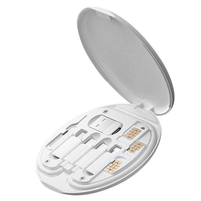 TureClos Kit de cable de carga multifuncional para teléfono 5 en 1 Office USB Type-C 480Mbps Cable de transmisión de datos Organizador Suministros para teléfonos móviles Blanco TureClos JD730452927