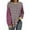 Purple, variant on Ayfxijin Long Sleeve Shirts for Women,Women's Long Sleeved Top Striped T-shirt Loose T-shirt Round Neck Top/shirt
