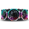 thumbnail image 1 of Encendiendo Silent Cooler 120 mm Dual Halo Cojinete hidráulico CPU Ventilador de refrigeración (Multicolor, 1 of 7