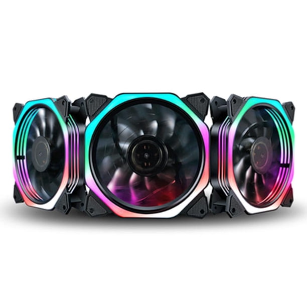 Silent Cooler 120 mm Dual Halo Cojinete hidráulico CPU Ventilador de refrigeración (Multicolor Ehuebsd Para estrenar