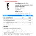 thumbnail image 2 of Front Left Strut and Coil Spring Assembly - Compatible with 2002 - 2006 Nissan Altima 3.5L V6 2003 2004 2005, 2 of 2