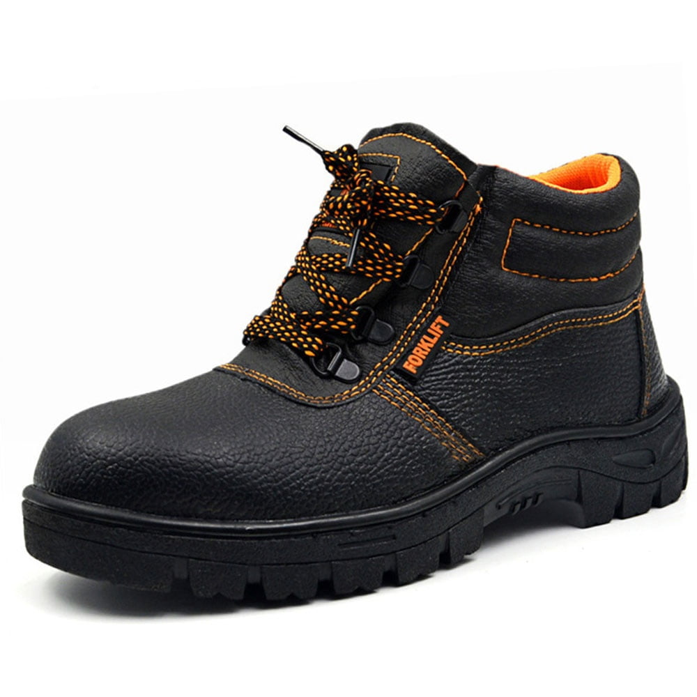New Men Working Boots Safety Steel Toe Anti Puncture Factory Work Shoes Lace Up