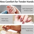 thumbnail image 6 of Nail Clippers for Seniors with Magnifier - 2 in 1 Automatic Nail Clippers for Adults, Portable Rechargeable Nail File with LED Light, 3-Speed Gears for Thick Toenails, Quiet Operation, USB Charging, 6 of 7