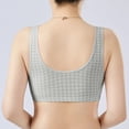 thumbnail image 5 of Soyumi Women Cotton Front Button Bra, Snap Comfort Sleep Bra Easy Close Bras Wireless Seamless T-Shirt Bra Nature Cotton Soft Cup Wireless Front Snap Close Bras, Light Ashy, 5 of 9