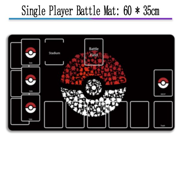PTCG Cards Playmat Pad Two Person Single Person Card Classic Cartoon Image Charizard Mewtwo Bulbasaur Charmander Squirtle Meowth