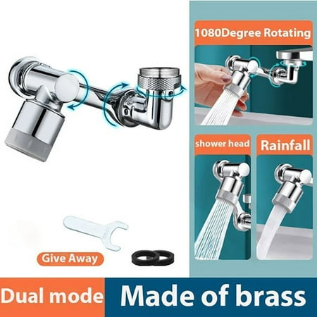 

〖TOTO〗Faucets 1080° Large Angle Rotating Sink Faucet Splash Filter Kitchen Tap Extend Universal Rotating Faucet Extender Robotic Arm Faucet Adaptor Faucets Bubbler