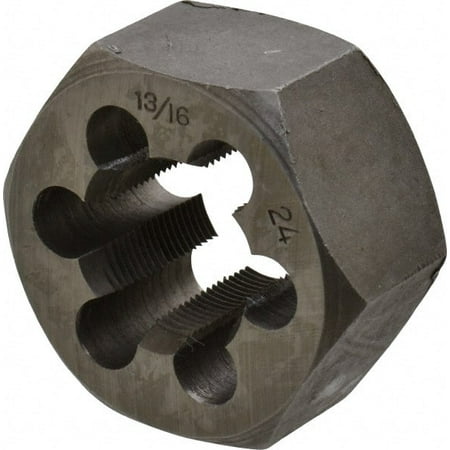 

13/16-24 RH Thread 1-7/16 Hex Rethreading Die Carbon Steel 3/4 Thick