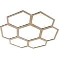 thumbnail image 2 of 30"OD x 12 3/4"ID x 1/4"T Florin Wood Fretwork Pierced Ceiling Medallion, Hickory, 2 of 3