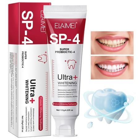 Elaimei SP-4 Toothpaste with Probiotic - Whitening - Protect Gums - Healthy Oral Hygiene - For Sensitive Teeth - Fresh Breath