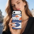 thumbnail image 2 of Wallet Case For Apple iPhone Air / 17 Pro / 17 Pro Max Series with Card Holder, PU Leather Kickstand Card Slots Screen Protector Included For iPhone 17 Series, Simplicity Vintage Geometric Forest, 2 of 8