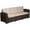 Brown, variant on Afuera Living Transitional Wicker / Rattan Outdoor Sofa in Gray/Weathered Brown