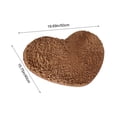 thumbnail image 3 of Heart-Shaped Doormat, Absorbent Skidproof Bathroom Mat, Entrance Foot Mat, for Wedding Ceremony, Bedroom, or Decor, Coffee Brown, 3 of 6