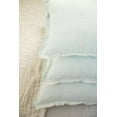thumbnail image 4 of Light Aqua Fringe Soft Linen Pillow 14x20 Down Alternative Insert, 4 of 12