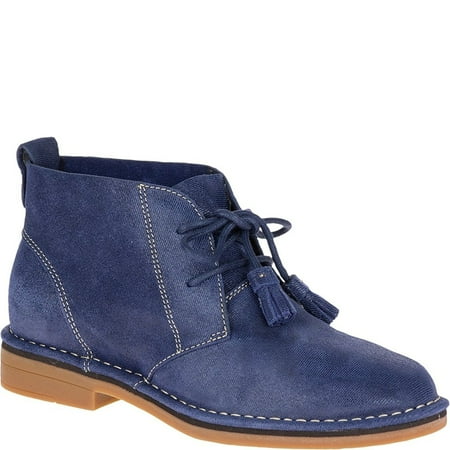 Hush Puppies Women's Cyra Catelyn Navy Shimmer Suede 8 M US