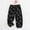 Black, variant on NAISIBABY Boys Girls Casual Pants, Thin Cotton Linen Prints Home Mosquito Proof Pants Black 2-3T