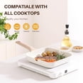 thumbnail image 3 of Nonstick Grilling Pan for Stove Tops Square Grill Pan for Indoor Cooking Skillet with Healthy Coating and Pour Spouts Induction Compatible Cookware PFOA-, 3 of 7