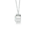 thumbnail image 2 of Angara Collier Diamant Naturel - Collier Solitaire Diamant Rond Serti de Lunettes en Or Blanc 14K pour Femmes, 2 of 10