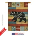 thumbnail image 2 of Breeze Decor BD-OU-H-109052-IP-BO-D-US18-WA 28 x 40 in. Cabin Sweet Nature Outdoor Impressions Decorative Vertical Double Sided House Flag, 2 of 4