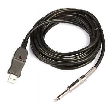 3 Meters Guitar to PC USB Recording Cable Lead Adaptor Converter Connection Interface 6.5m2Xk9711