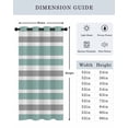 thumbnail image 6 of Concise Green Thermal Insulated Blackout Curtains for Bedroom 24 Length Gray White Stripe Room Darkening Curtain 1 Panel Grommet Window Curtain Drape for Living Room Nursery Room, 6 of 7