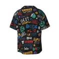 thumbnail image 2 of Sigee Basketball Print Men's Shirts Casual Button Down Short Sleeve Summer Beach Shirt Hawaiian Vacation Shirts Tee Shirt-Small, 2 of 7
