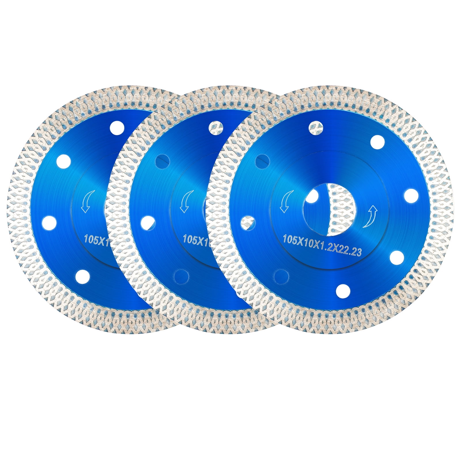 3Pcs Super Thin Diamond Saw Blade, EEEkit 4inch Diamond Saw Blades, Dry