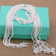 thumbnail image 3 of HOOUN 10PCS wholesale 925 sterling solid silver 1MM snake chain necklace XXDC08-26inches, 3 of 9