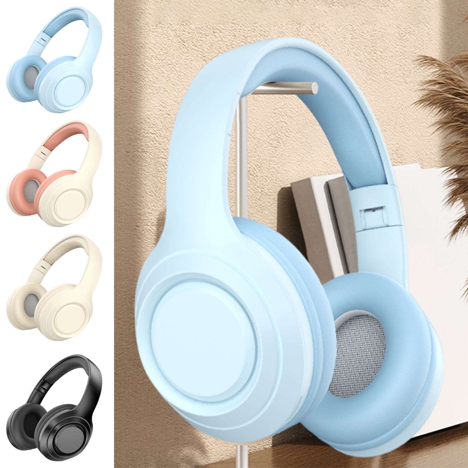 Wireless Bluetooth Over Ear Headphones Up to 28H Battery Life Headset with Microphone Gym Overhead Headphones Compatible with iOS & Android Mobile Phones, Computers, Laptop,Blue