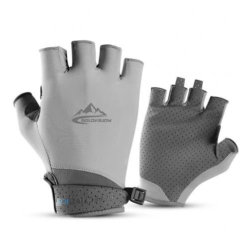 New Cuda Brand Offshore Fishing Gloves Medium Blue & Black Touch Screen Fingers 