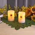 thumbnail image 3 of LumaBase Battery Operated Wax LED Candles, Dried Flowers - Set of 2, 3 of 5