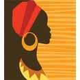 thumbnail image 3 of Ambesonne Afro Duvet Cover Sets, Girl Silhouette in Grace, 2-Queen, Dark Brown and Marigold, 3 of 3