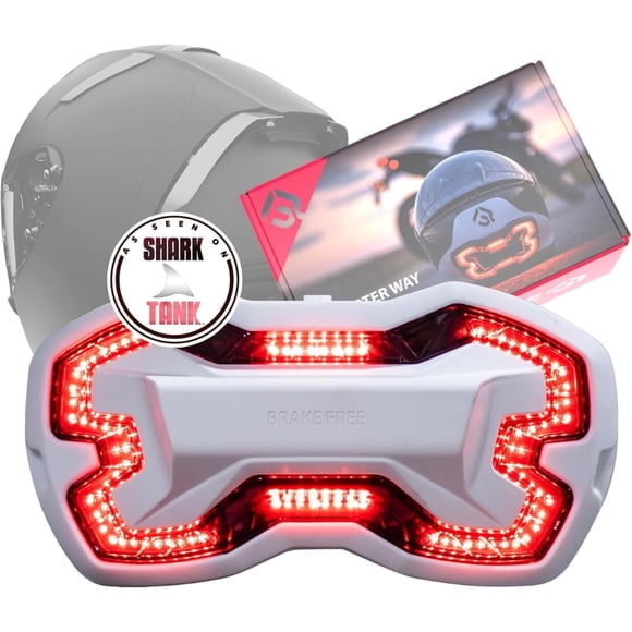 Luz LED inalámbrica inteligente para motocicleta sin frenos para casco