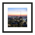 thumbnail image 1 of Schwen Panoramic View New York City Chrysler Photo 8X8 Inch Square Wooden Framed Wall Art Print Picture with Mount, 1 of 4