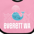 thumbnail image 4 of Inktastic Everett Washington Whale Watching Boys or Girls Baby Bib, 4 of 4