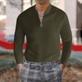 thumbnail image 3 of Gibobby Playera polo hombre Blusa superior de manga larga de color sólido con cuello casual de para hombre(Verdemilitary,M), 3 of 4