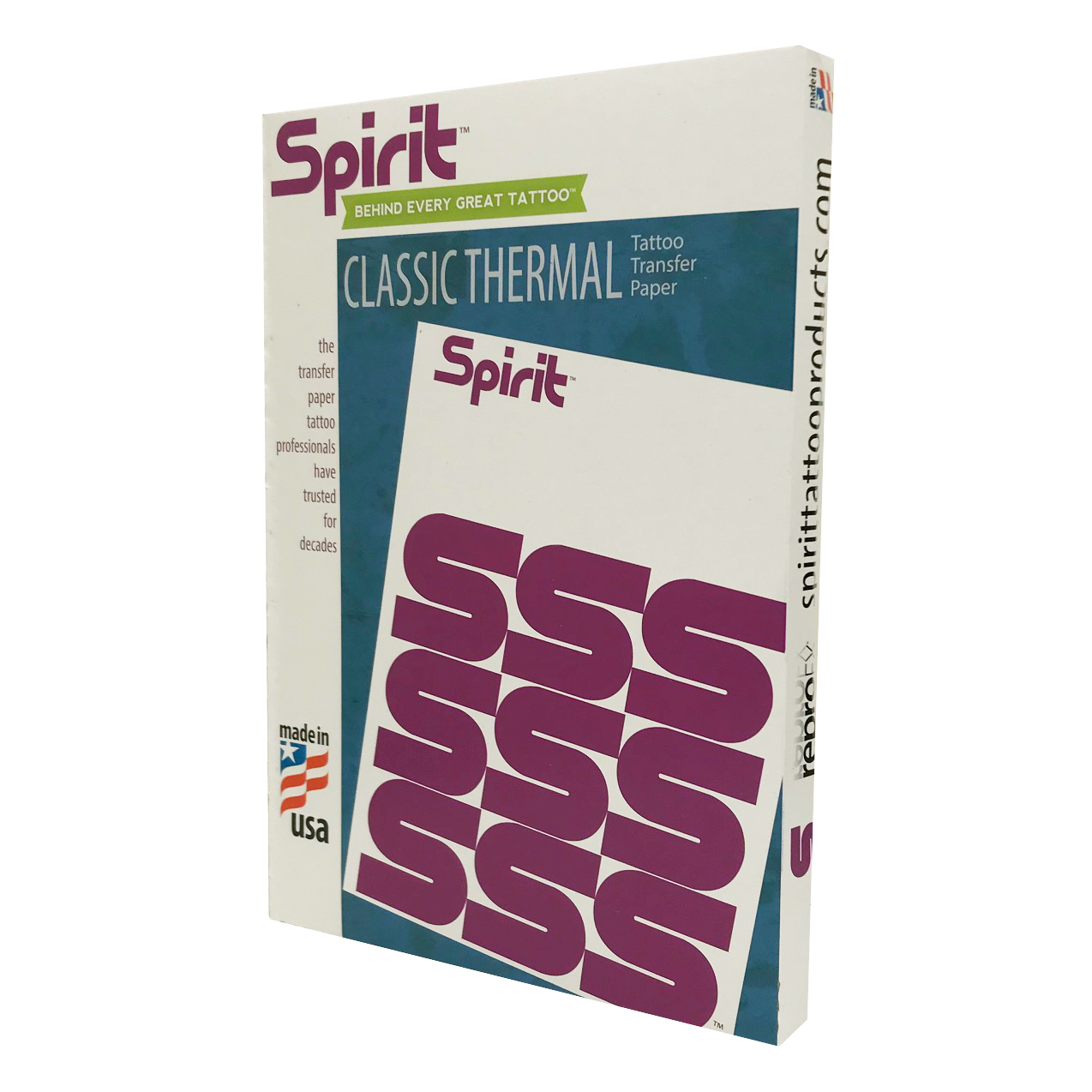 Tattoo Transfer Drawing Paper Spirit Brand Stencil Transfer Dito Purple Carbon 100-Sheets Size 8.5 X 11 inches