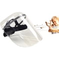 thumbnail image 3 of 1pc Protective Face Cover Head-mounted Face Guard Versatile Oil Resistant Mask Droplets Prevention Baffle (Transparent), 3 of 8