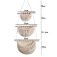 thumbnail image 3 of CSChome Storage Basket Fruit Hanging Basket Hollow Design Breathable Handmade Three layer Decorative Rope Woven Basket for Vegetables and Fruits, 3 of 7