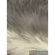 Faux Fur Fabric Long Pile Candy Shaggy GREY/ 60" Wide / Sold by the yard