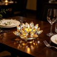thumbnail image 6 of Crystal Lotus Tealight Candle Holder - Glass Tea Light Candlestick, Clear Crystal Figurine Ornament for Home, Office, Christmas, Halloween Decoration, 6 of 6