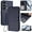 Blue, variant on Allytechgroup for Samsung Galaxy S23 Flip Case, Slim Fit Shockproof Cover with Credit Card Slot, RFID Blocking Card Pocket Lanyard Shock-Absorbent Protective Bumper for Women Girls, Brown