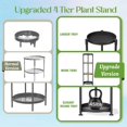 thumbnail image 3 of Metal & Wood Plant Stand Indoor & Outdoor Multi Levels lbs Capacity, 3 of 7