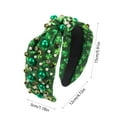 thumbnail image 3 of Jubipavy Bandeaux Incrustés de Strass pour Femmes Vintage Classique Vert Petit Vent Parfumé Accessoires Cheveux Épingle à Cheveux, 3 of 6