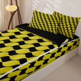 thumbnail image 3 of Erosebridal Geometric Swirl Zipper Full Size Comforter Sets with Fitted Sheet and 2 Pillowcases,Modern Minimalist Art Zipper Bedding Set For Boys,Black Reversible,4 Pieces, 3 of 7