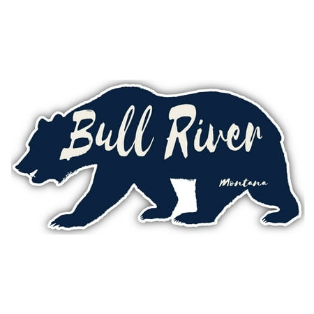 

Bull River Montana Souvenir 3x1.5-Inch Fridge Magnet Bear Design