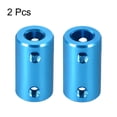 thumbnail image 2 of Shaft Coupling 6.35mm to 8mm Bore L25xD14 Robot Motor Wheel Rigid Coupler Connector Blue 2Pcs, 2 of 3